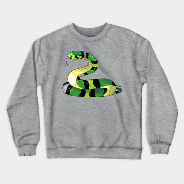 Aromantic Snake Crewneck Sweatshirt by candychameleon